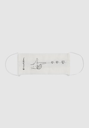FACE MASK #SPREADLOVE - Látková maska - white
