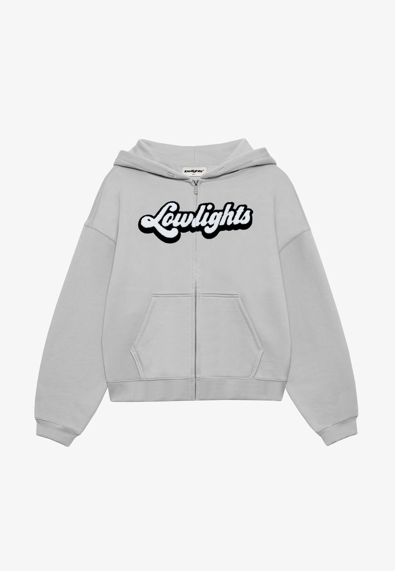 LOW LIGHTS STUDIOS® TRENDY ZIP HOODIE - Cipzáras pulóver - light grey
