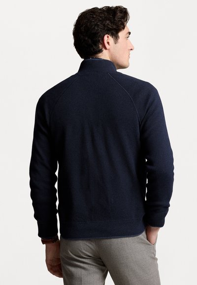 Polo Ralph Lauren TEXTURED COTTON FULL ZIP SWEATER - Casaco de malha - navy heather