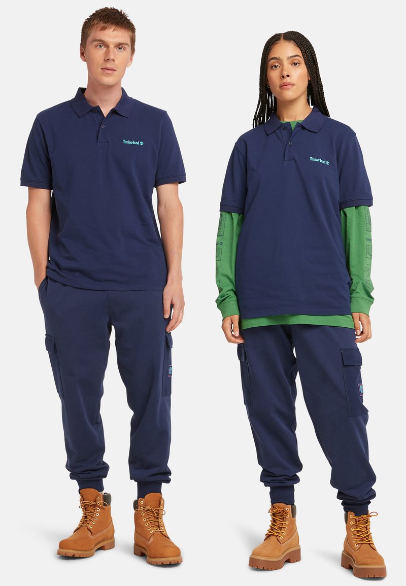 Timberland Blue Cotton Men's Polo Shirt