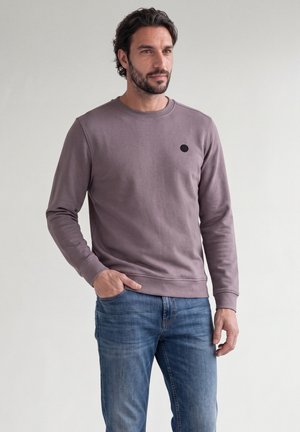 Street One MEN, SWEATSHIRT MIT RUNDHALS UND BADGEDETAIL - Sweatshirt - dark ash mauve