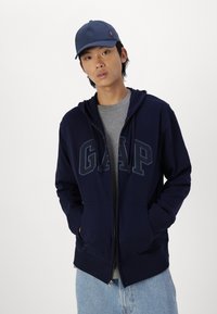 GAP HERITAGE LOGO - Mikina so zipsom - tapestry navy