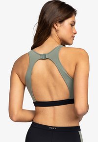 Roxy PRO FAKE NEOPRENE CROP - Bikini felső - anthracite