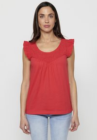 Koroshi - SHORT SLEEVE  - Trükipildiga T-särk - coral Väikepilt 1