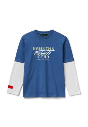 WITH STRANGER THINGS PRINT - Long sleeved top - blue
