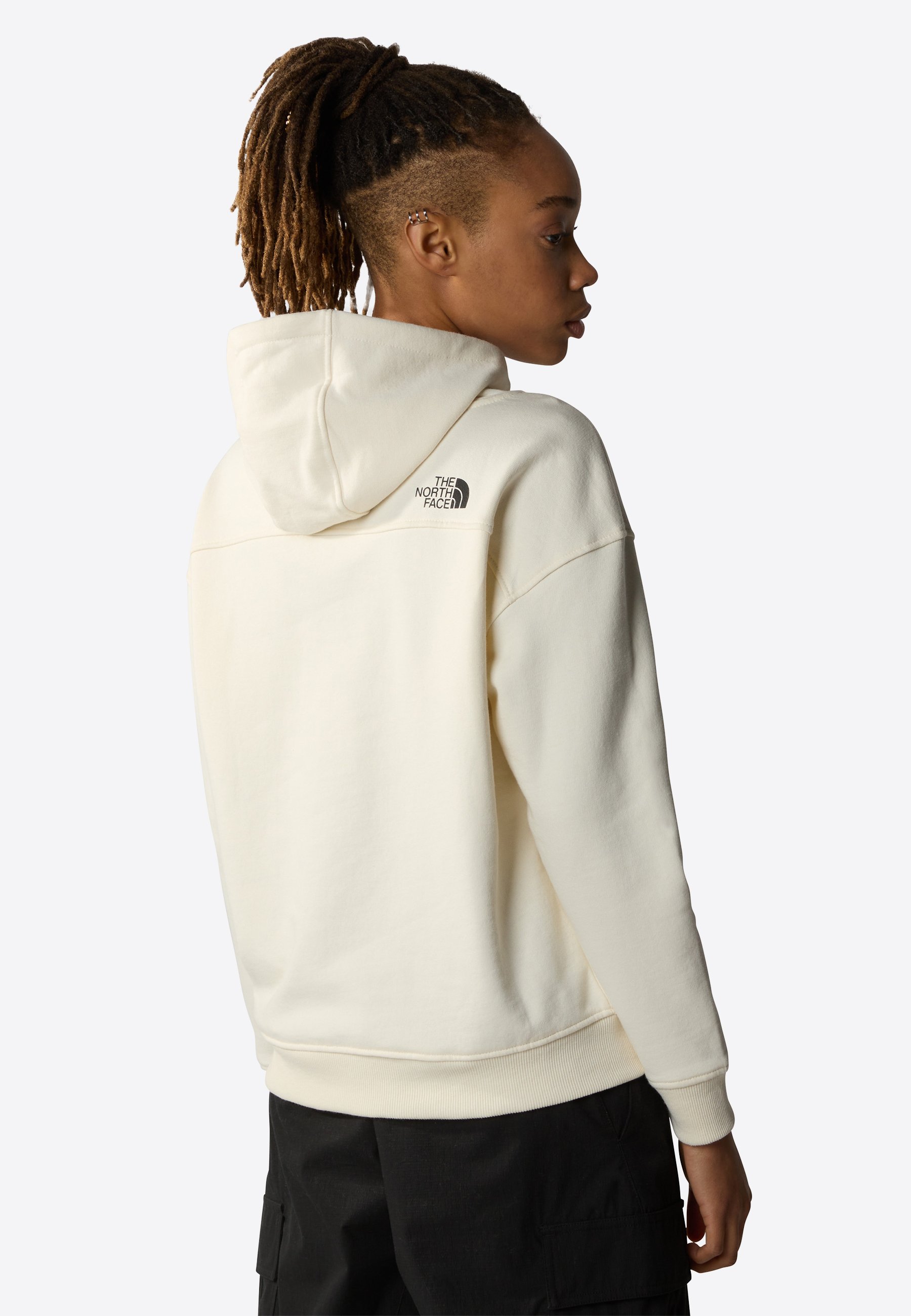 north face hoodie cream