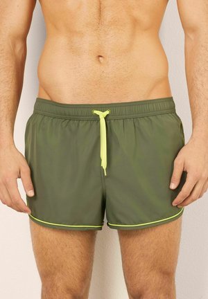 Badeshorts - army green plain