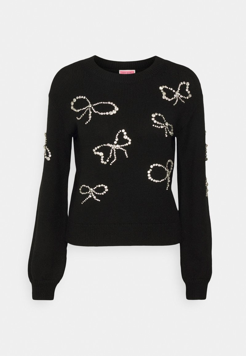 kate spade new york RHINESTONE BOW TOSS - Jumper - black - Zalando.de