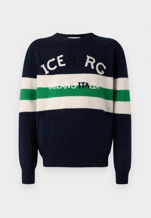 Iceberg MAGLIA GIROCOLLO - Strickpullover - white/dark blue