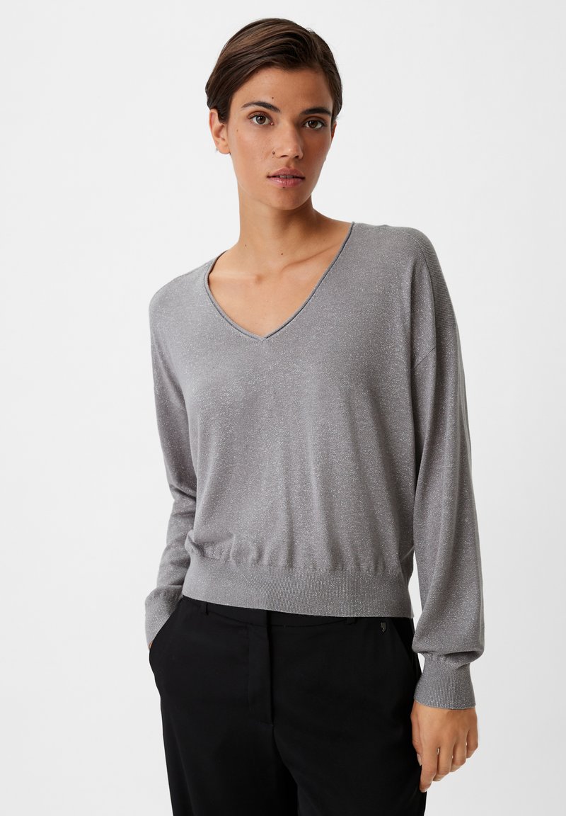 comma - MIT GLITZER - Pullover - taubengrau, Agrandir