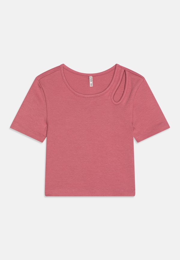 KOGNESSA LIFE CUTOUT JRS - Print T-shirt - heather rose