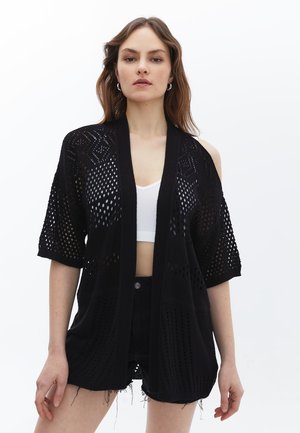 OXXO CUT OUT DETAILED - Cardigan - black
