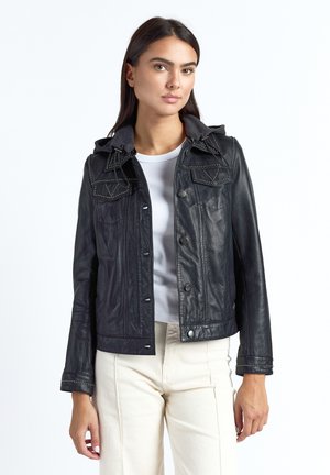 Lederjacke - schwarz