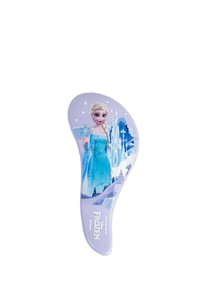 Disney Frozen inlegzool met een paarse achtergrond, featuring een illustratie van een personage in een blauwe jurk en een winterlandschap ontwerp.