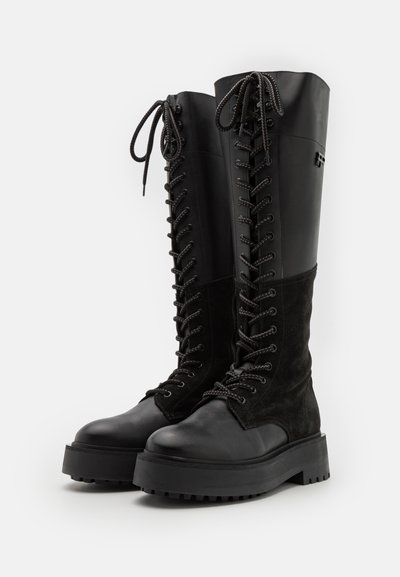 Filling Pieces JENN ZION UNISEX - Šņorzābaki - black