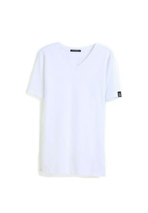 GRAND V-NECK MERCERIZED - T-Shirt basic - white