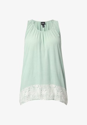 Ulla Popken, SLEEVELESS PRINT - Top - light moss green