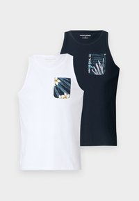 JJHAWAII POCKET TANK 2 PACK - Viršus - white/sky captain