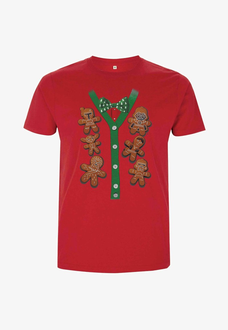 Star Wars STAR WARS: CLASSIC XMAS COOKIES - Triko s potiskem - red