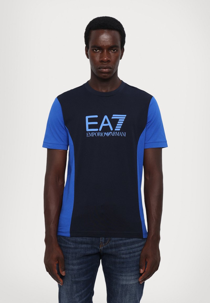 EA7 Emporio Armani Apdrukāts T-krekls - dark blue