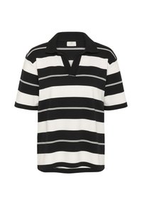 Sélectionné, deep black w chalk stripes