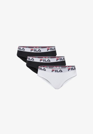 Fila, BRIEF 3 PACK - Nohavičky/Slipy - black white