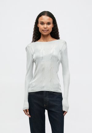 SHINY CREWNECK SWEATER - Striktrøje - quiet gray