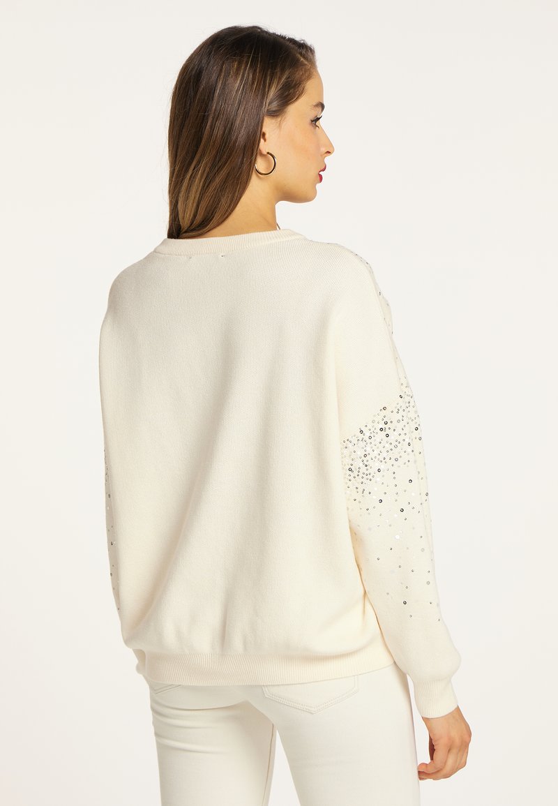 Damen Strickjacken | faina FAINA NASCITA Strickpullover wollweiss silber/weiß - YU44992 Damen Strickjacken | faina FAINA NASCITA Strickpullover wollweiss silber/weiß - YU44992
