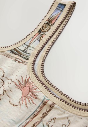 Next, Vestito di maglina - cream blue map print