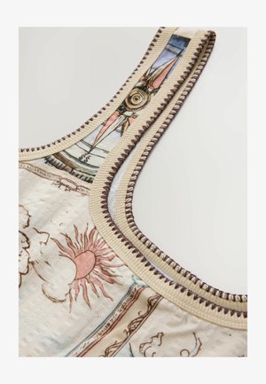 Next, Jerseykjole - cream blue map print