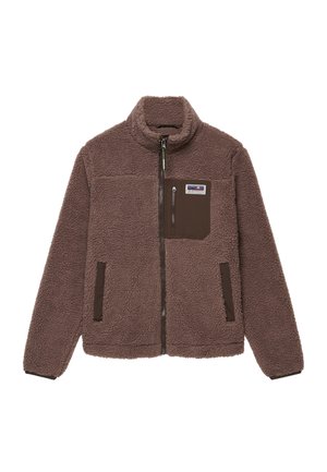 Superdry & Co, SUPERDRY HERITAGE ZIP THROUGH FLEECE.. - Fleecejacke - dark taupe