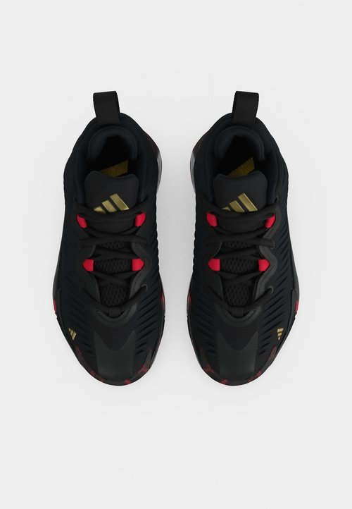 adidas INITIATION UNISEX - Basketball shoes - core black/gold-coloured metallic/pure ruby — photo 5