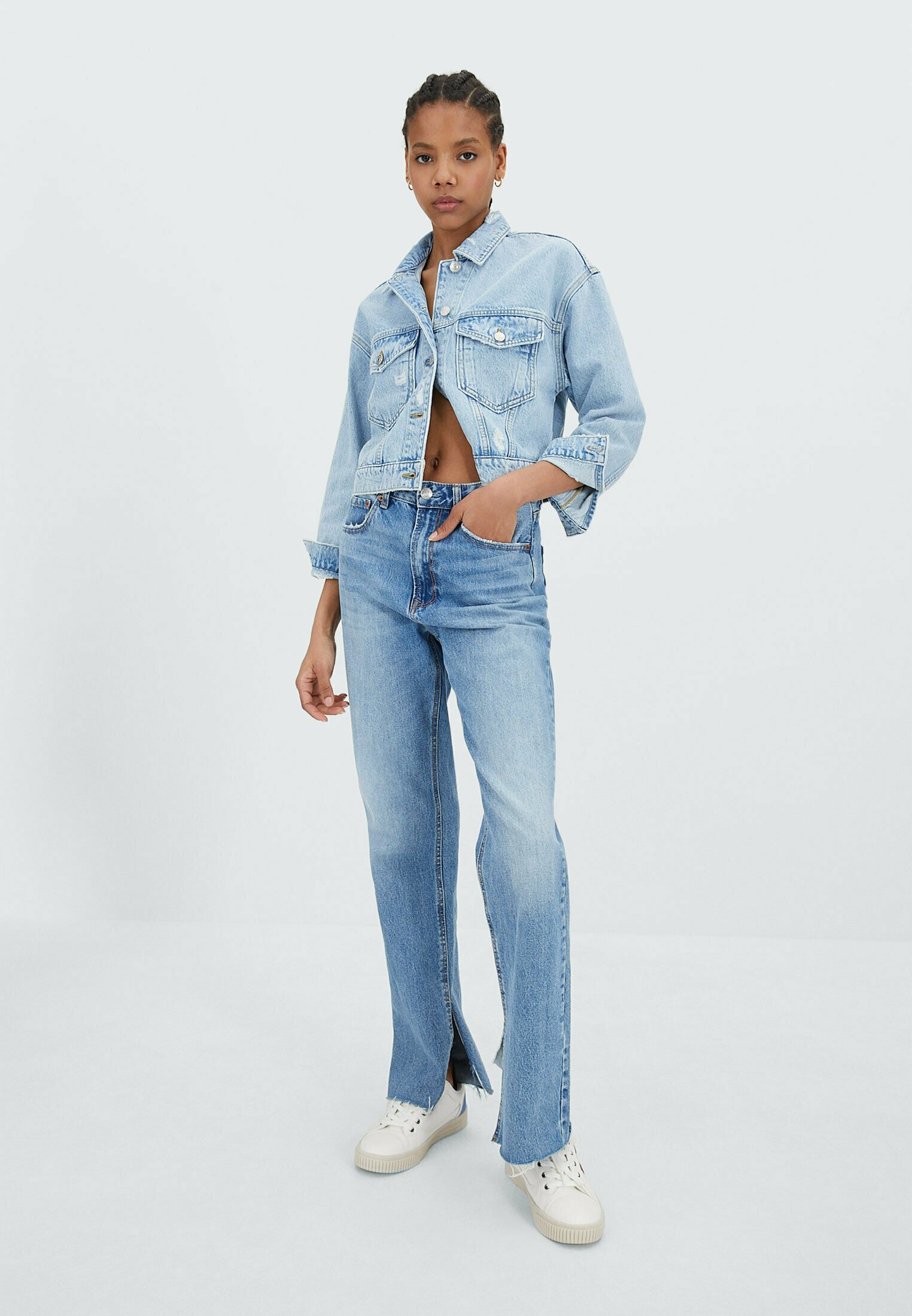 Stradivarius Giacca di jeans - light blue/celeste - Zalando.it