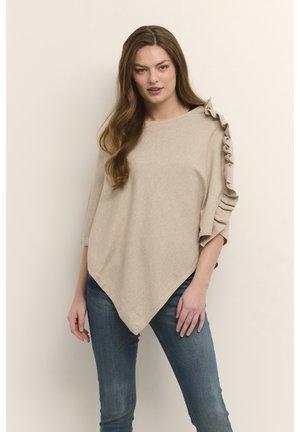 PONCHO - Ogrinjalo - oat melange