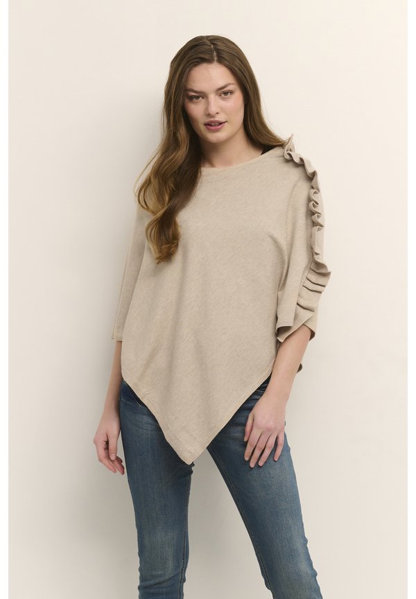 PONCHO - Cape - oat melange