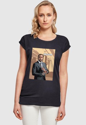 Merchcode GRAND DENVER EXTENDED SHOULDER TEE - T-shirts med print - navy
