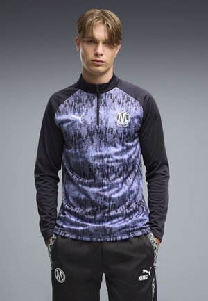 Puma, OLYMPIQUE DE MARSEILLE AUFWÄRMOBERTEIL MIT REISSVERSCHLUSS BIS ZUM HALS - Article de supporter d'équipe de club - new navy-lavendar pop