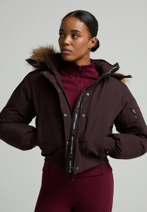 Zavetti Canada, W OLIVIA HOODED BOMBER JACKET - Veste d'hiver - chocolate plum
