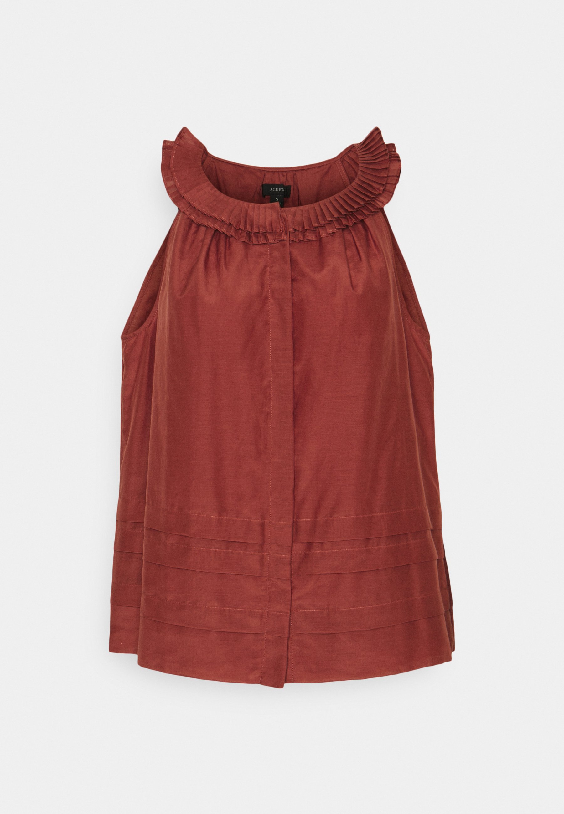 J Crew Maravilla Pleated Collar Bluser Rock Red Rod Zalando Dk