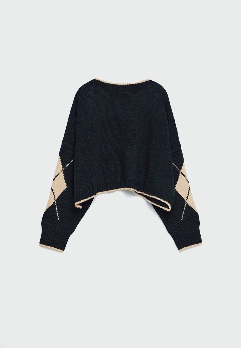 Damen Strickjacken | Stradivarius Strickpullover black/schwarz - LE51260 Damen Strickjacken | Stradivarius Strickpullover black/schwarz - LE51260