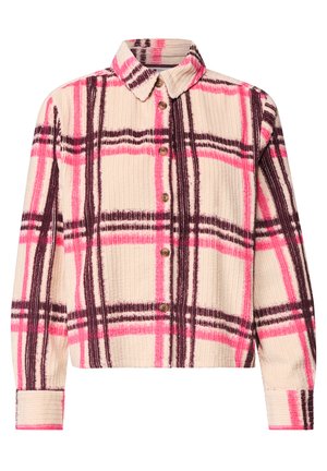 Street One, CORD-HEMDBLUSE MIT KAROMUSTER - Blusa - rustic rouge