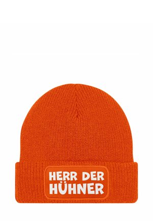 MIT PATCH IT SPRUCH HERR DER - Beanie - hühner orange