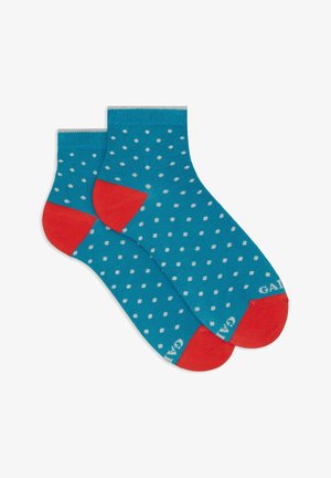 Gallo SUPER WITH POLKA DOT PATTERN - Calze - turchese latte