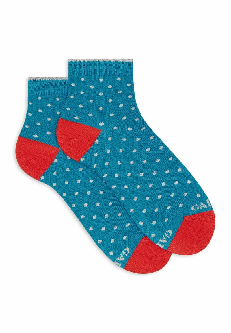 Gallo SUPER WITH POLKA DOT PATTERN - Calze - turchese latte