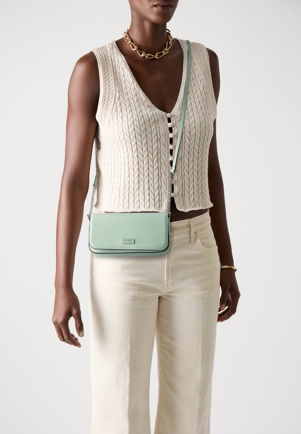 SERENA SAFFIANO - Cross body bag - pistachio ice