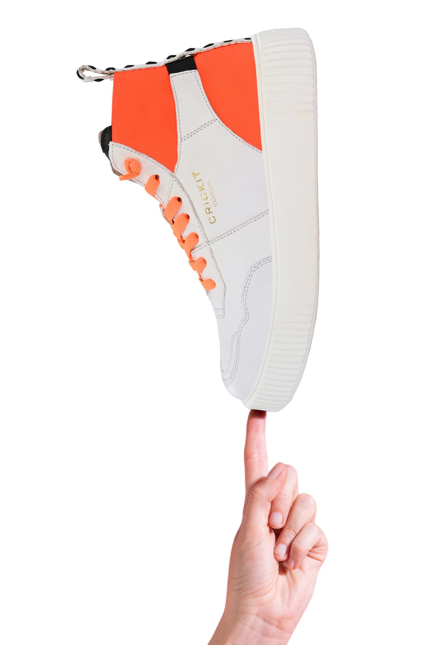 CRICKIT Sole Damen Sneaker - High-Top Lederschuh Mit Elastikeinsatz