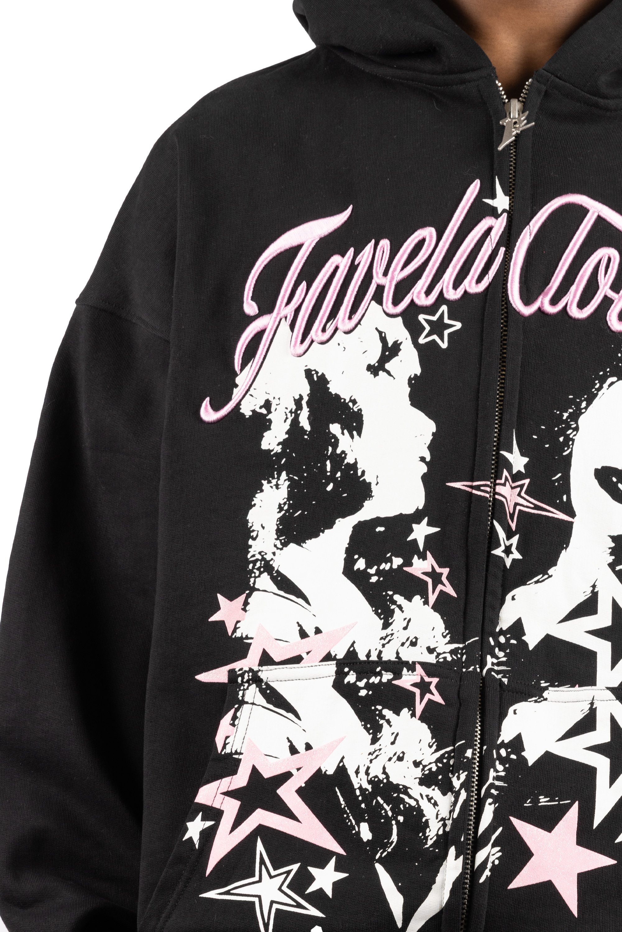 FAVELA STAR FRONTZIP - Zip-up sweatshirt - black - Zalando.co.uk