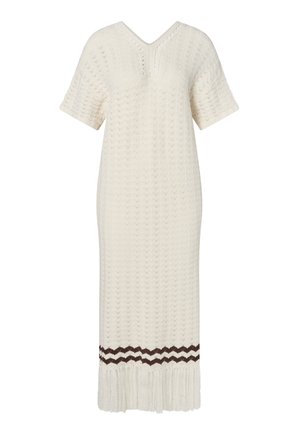 Malina, KIRA FRINGE MIDI DRESS - Φόρεμα-πουλόβερ - white