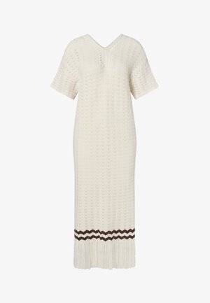 Malina, KIRA FRINGE MIDI DRESS - Vestido de punto - white