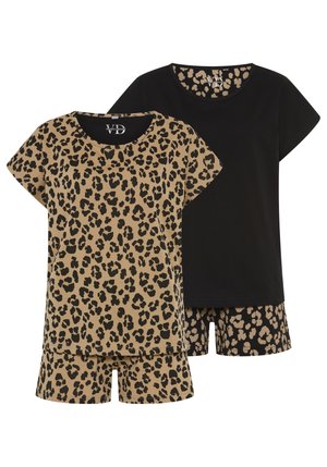 LASCANA, 2 PACK - Πιτζάμες - brown/leo